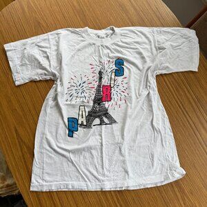 Vintage 90s Paris Eiffel Tower Tee | Men’s Size L | Preloved